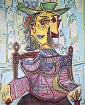 Dora Maar assise 1939 Cubisme Peinture à l'huile